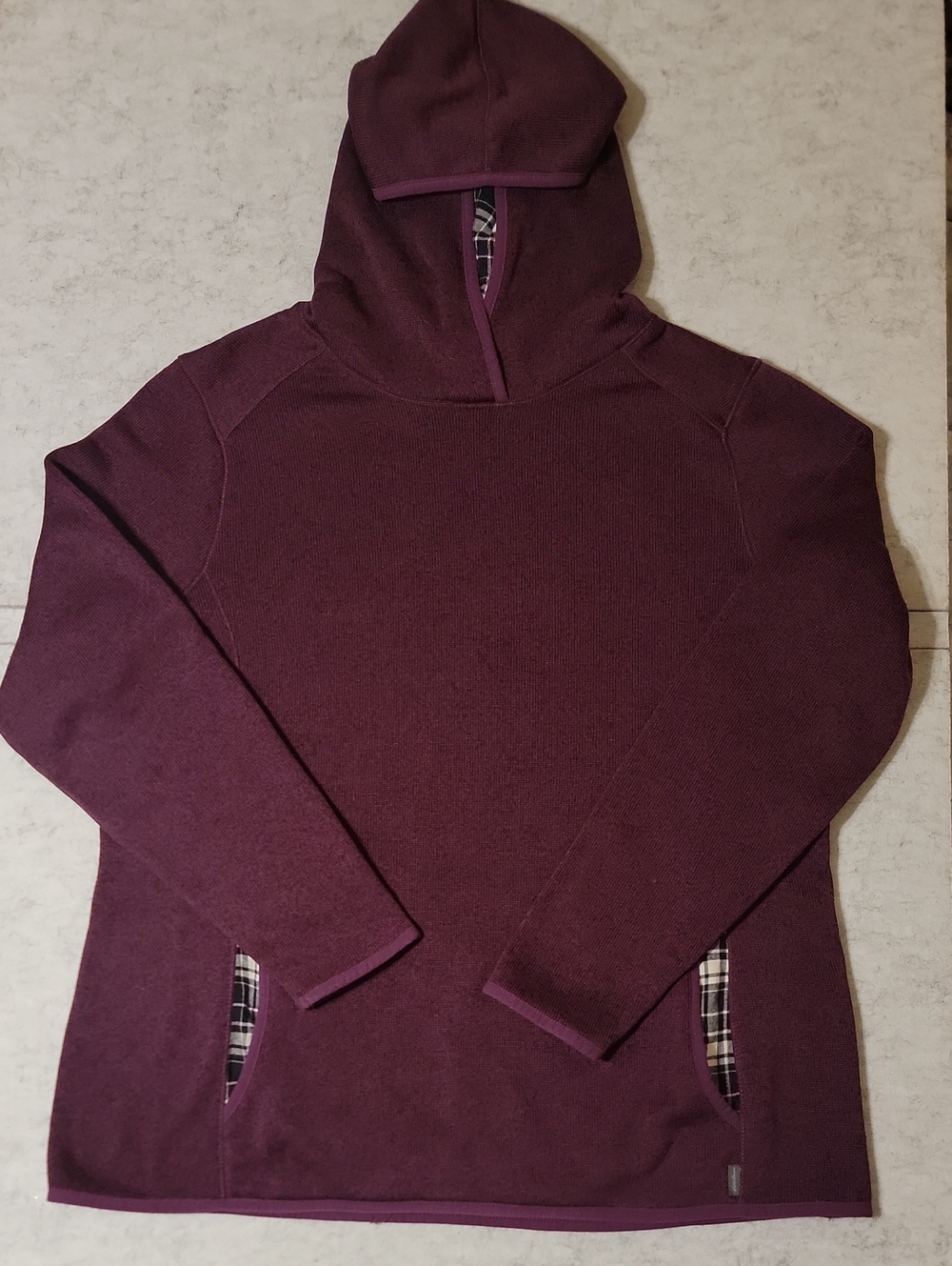 Eddie Bauer Hooded Pullover Sweater - Plum 2XL
